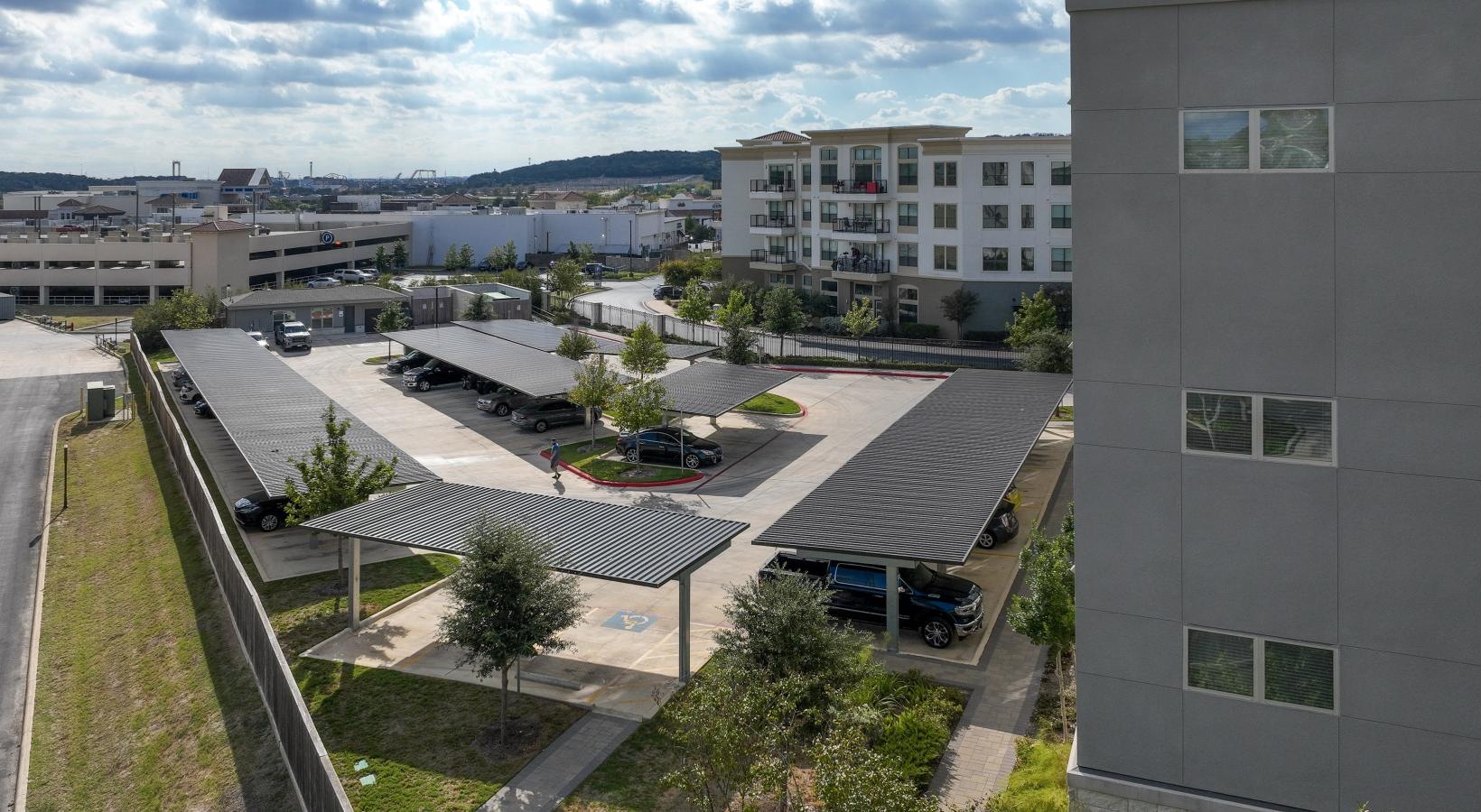 The essence of exceptional living a courtyard with buildings and trees
