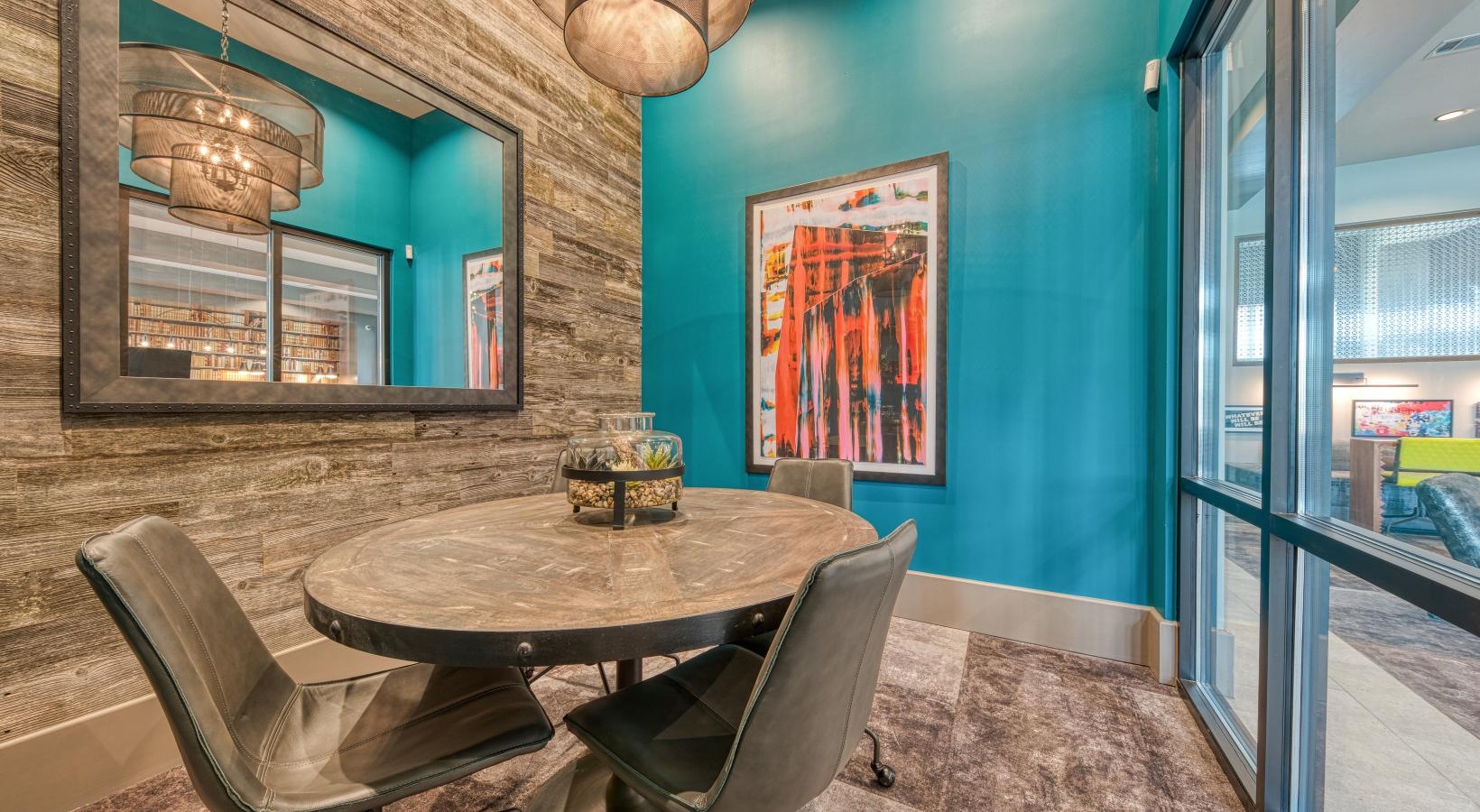 Find your perfect fit at Berkshire at the Rim a room with a table and chairs