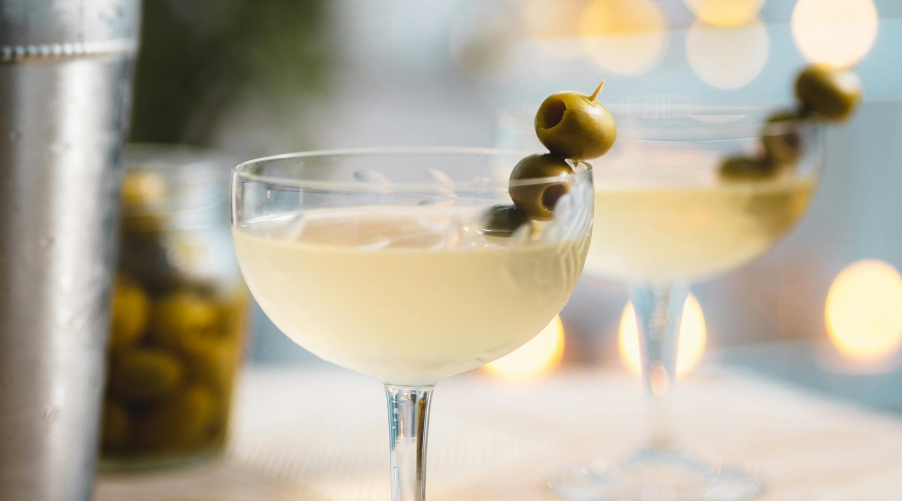 Luxury San Antonio Apartments cocktail with olives